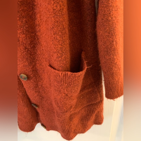 Red Button up Cardigan - Picture 4 of 5